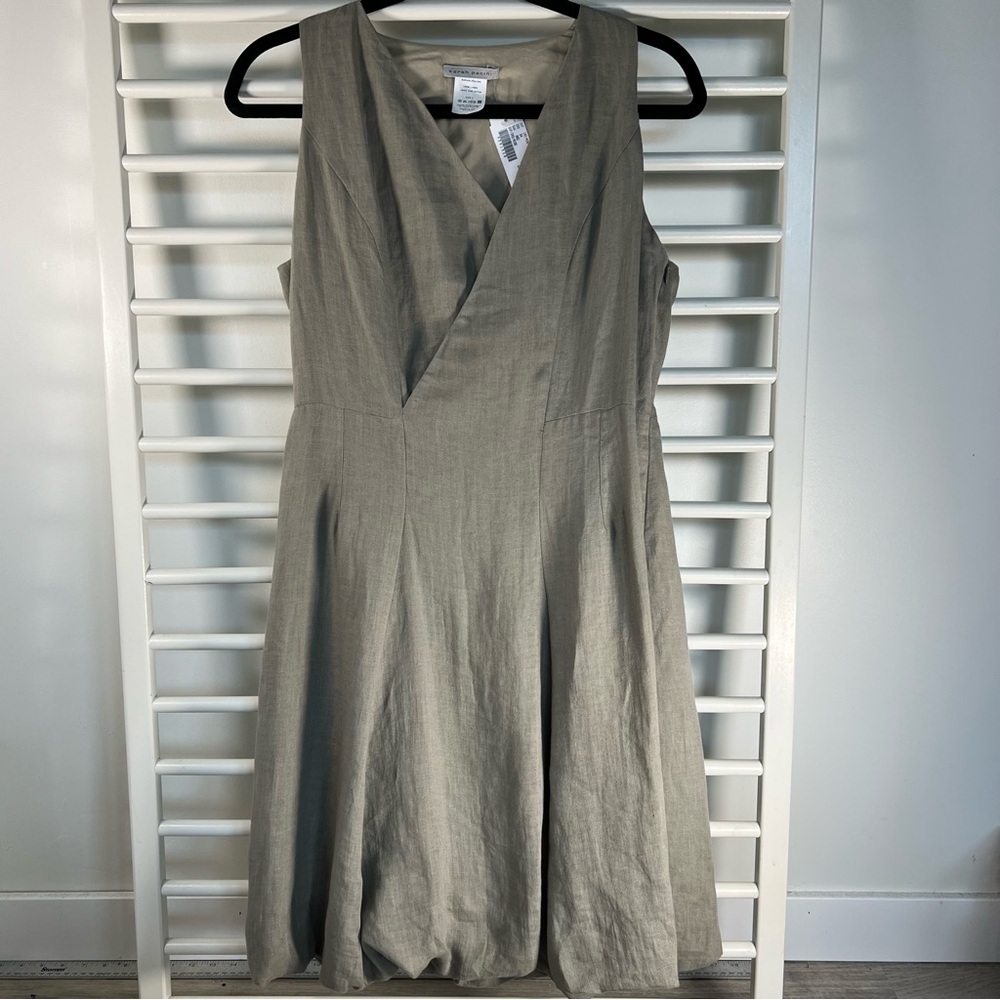 Sarah Pacini Made in Italy Linen Dress, Natural/Beige, Size Small, BNWT